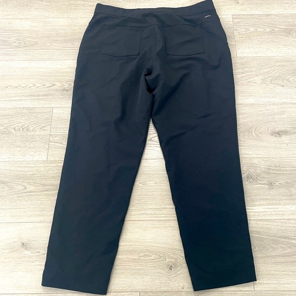 Black Lined Tailored "Comfort Stretch" Elastic-Waist Pants Everyday/Work pants - Picture 6 of 12